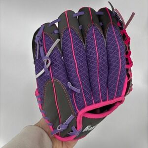 Franklin Sports Youth Baseball Glove Pink Purple Black Mesh Tek 22448‎ 9.5 Inch